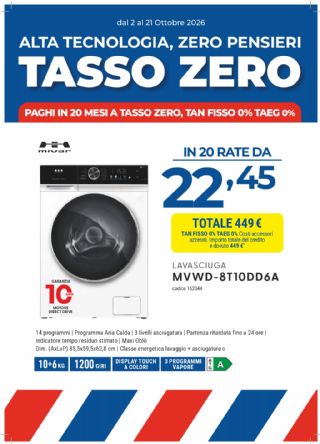 MIVAR LAVASCIUGA MVWD-8T10DD6A 10+6